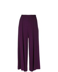 Темно-пурпурные широкие брюки от Talbot Runhof