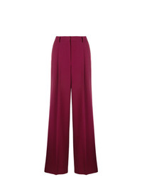 Темно-пурпурные широкие брюки от Vivetta
