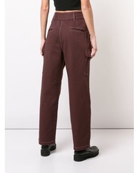 Темно-пурпурные широкие брюки от Heron Preston