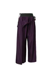 Темно-пурпурные широкие брюки от Yohji Yamamoto Vintage