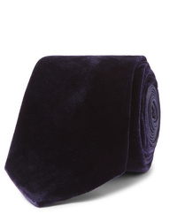 Темно-пурпурный бархатный галстук