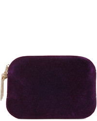 Темно-пурпурный бархатный клатч от Nina Ricci