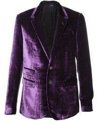Темно-пурпурный бархатный пиджак