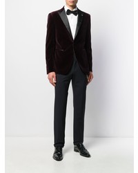 Мужской темно-пурпурный бархатный пиджак от Tagliatore