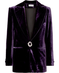Женский темно-пурпурный бархатный пиджак от Raquel Diniz