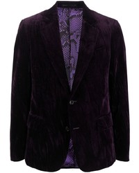 Мужской темно-пурпурный бархатный пиджак от Roberto Cavalli