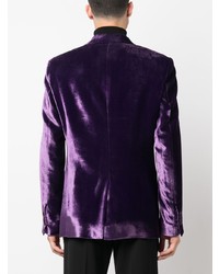 Мужской темно-пурпурный бархатный пиджак от Philipp Plein