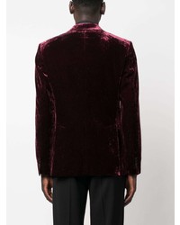 Мужской темно-пурпурный бархатный пиджак от DSQUARED2