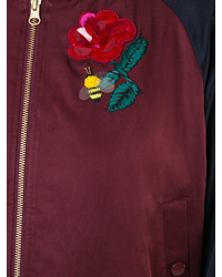 Женский темно-пурпурный бомбер от Muveil