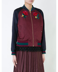 Женский темно-пурпурный бомбер от Muveil