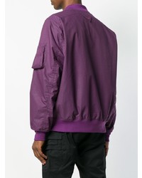 Мужской темно-пурпурный бомбер от White Mountaineering