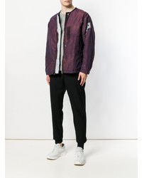 Мужской темно-пурпурный бомбер от Stone Island Shadow Project