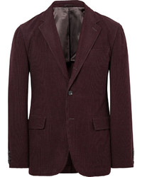 Мужской темно-пурпурный вельветовый пиджак от Camoshita