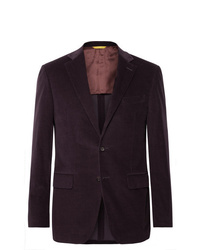 Мужской темно-пурпурный вельветовый пиджак от Canali