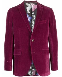 Мужской темно-пурпурный вельветовый пиджак от Etro