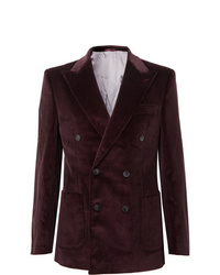 Мужской темно-пурпурный вельветовый пиджак от Très Bien