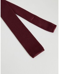 Мужской темно-пурпурный вязаный галстук от French Connection