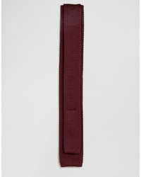 Мужской темно-пурпурный вязаный галстук от French Connection
