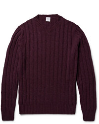 Мужской темно-пурпурный вязаный свитер от Aspesi
