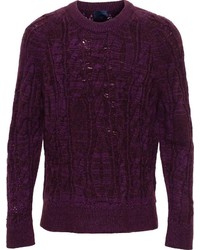 Мужской темно-пурпурный вязаный свитер от Lanvin