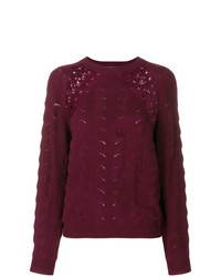 Женский темно-пурпурный вязаный свитер от See by Chloe