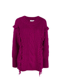 Темно-пурпурный вязаный свободный свитер от Blugirl