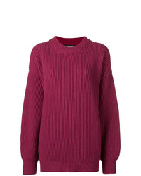 Темно-пурпурный вязаный свободный свитер от Department 5