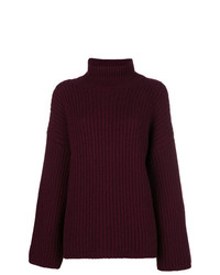 Темно-пурпурный вязаный свободный свитер от Incentive! Cashmere