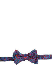 Темно-пурпурный галстук-бабочка с принтом