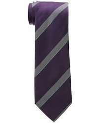 Темно-пурпурный галстук в вертикальную полоску