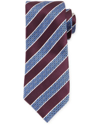 Темно-пурпурный галстук в горизонтальную полоску