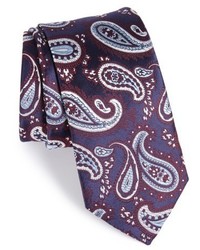 Темно-пурпурный галстук с "огурцами"