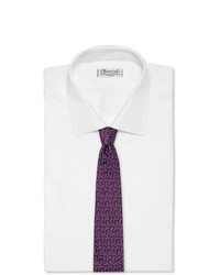Мужской темно-пурпурный галстук с "огурцами" от Charvet