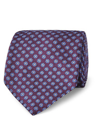 Мужской темно-пурпурный галстук с принтом от Canali