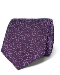 Мужской темно-пурпурный галстук с принтом от Charvet