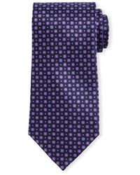 Темно-пурпурный галстук с цветочным принтом
