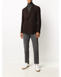 Мужской темно-пурпурный двубортный пиджак от Tagliatore