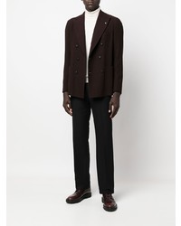 Мужской темно-пурпурный двубортный пиджак от Tagliatore