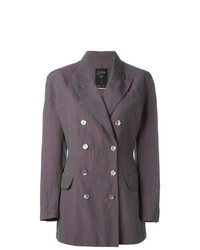 Женский темно-пурпурный двубортный пиджак от Jean Paul Gaultier Vintage