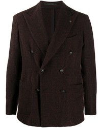 Мужской темно-пурпурный двубортный пиджак от Tagliatore
