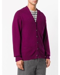 Мужской темно-пурпурный кардиган от N.Peal