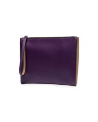 Темно-пурпурный кожаный клатч от Marni