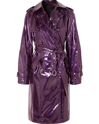 Женский темно-пурпурный кожаный плащ от Marc Jacobs