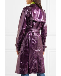 Женский темно-пурпурный кожаный плащ от Marc Jacobs