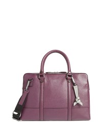 Темно-пурпурный кожаный портфель