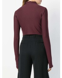 Темно-пурпурный короткий свитер от Paco Rabanne