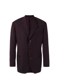 Темно-пурпурный пиджак в вертикальную полоску