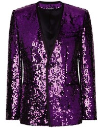 Темно-пурпурный пиджак с пайетками