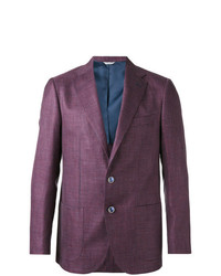 Мужской темно-пурпурный пиджак с узором "гусиные лапки" от Fashion Clinic Timeless