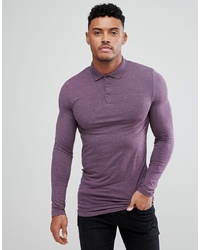 Мужской темно-пурпурный свитер с воротником поло от ASOS DESIGN